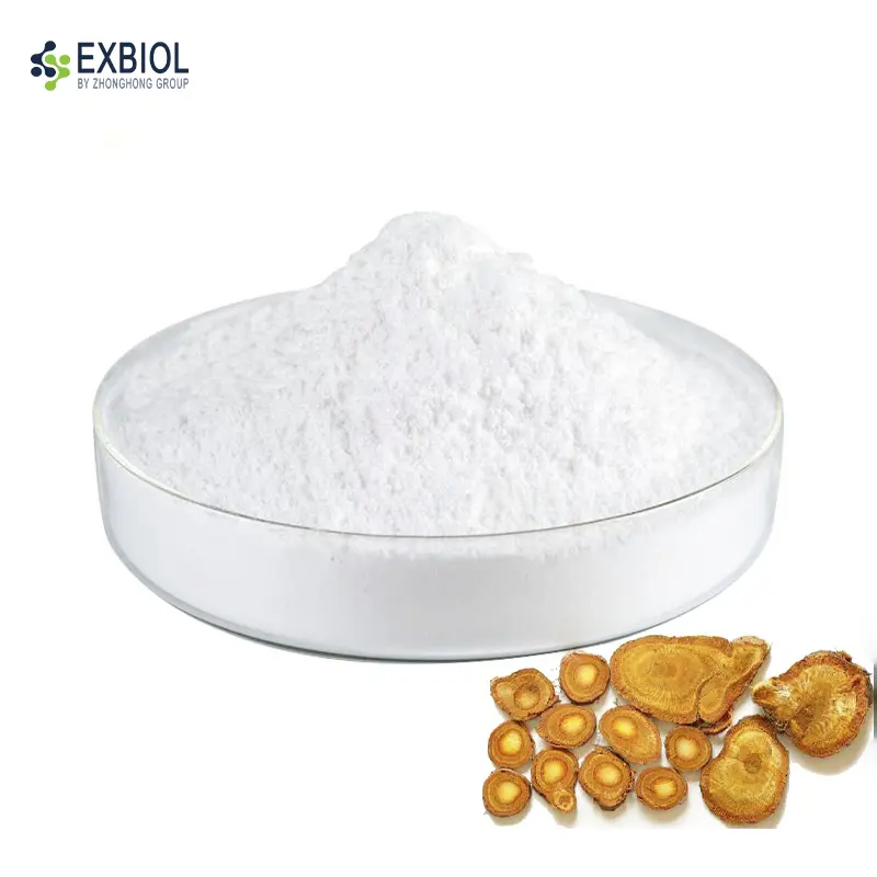 Bulk Resveratrol 98% pure white crystalline powder in industrial 25kg packaging, Exbiol factory production.