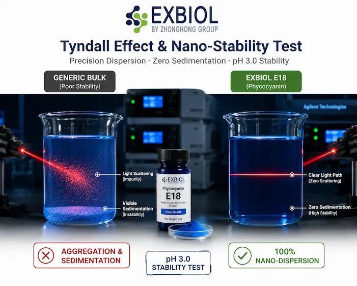 Spirulina Blue Tyndall Stability Test